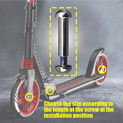 Otfaitp M8 8Mm X 28Mm-86Mm 8.8 Grade Carbon Steel Axle Allen Screw Bolt Set For Front Rear 2 3 4 Wheel Stunt Scooter Dash Teen/Adult Kick Scooter-800+Lb Capacity (44Mm) #TOP5