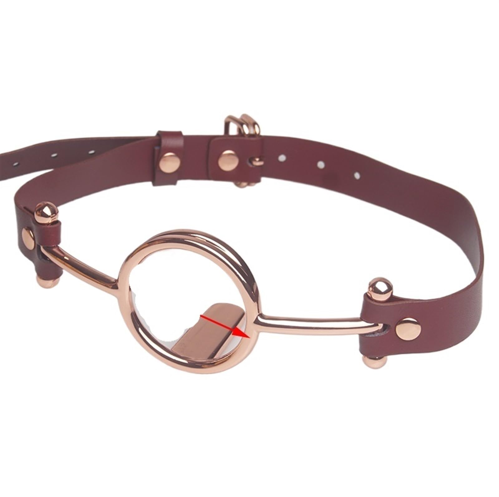Amazon com BDSM Tongue Pressure Slave Gag Leather Stainless Steel  