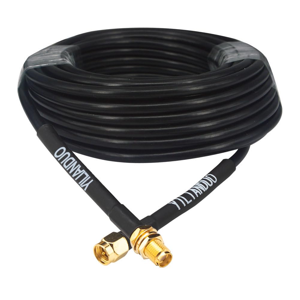 YILIANDUO SMA WiFi Antenna Extension Cable 10M SMA Male to Female Low Loss RG58 Coaxial Cable for 2G/3G/4G LTE WiFi Antenna Wireless Router WLAN