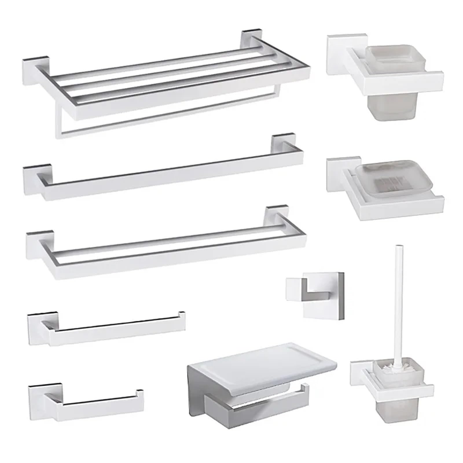 Porta Scottex Cucina Portasciugamani in acciaio inossidabile bianco Porta scopino porta carta portasciugamani Gancio Accessori hardware for il bagno Fissare con vite(Soap dish)