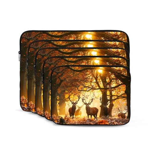 Deer In Sunset Laptop Sleeve Case 15 Inch Suitable For Notebook Computer Tablet Traveling Carrying Simple Case2