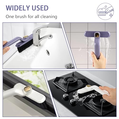 Image of Scrub Brush for Kitchen Grout, Cleaning Brush for Bathroom use,Crevice Cleaning Brushes scrubbing Bathroom Floor,Sink,Tile,Shower, Grout Brushes with Hard bristles.