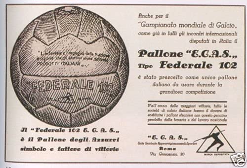 Balon Oficial Futbol del Mundial DE Italia 1934. Modelo FEDERALE.