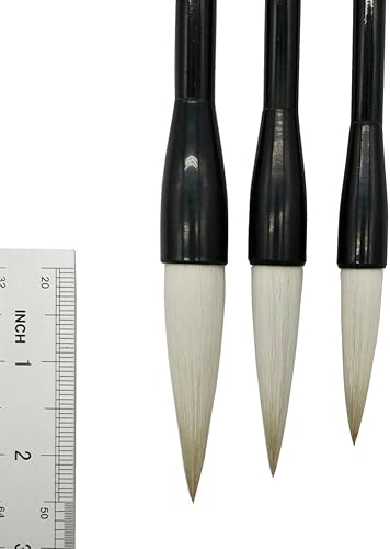 Miniatura 5 de easyou HU Pincel para caligrafía china Running Script y flor dibujo Jianhao mezcla de pelo de cabra con Little Wolf