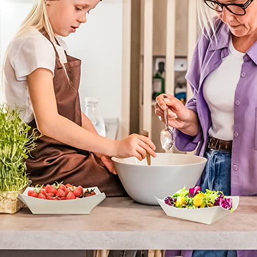 Motbach 100 Pack 2Lb Kraft Paper Food Trays, Waterproof Heavy-Duty Paper Food Boats Disposable Serving Baskets Trays For Fries Sandwiches Burgers Hot Dogs Taco Bbq Popcorn Picnic Wedding Party (White) #TOP4