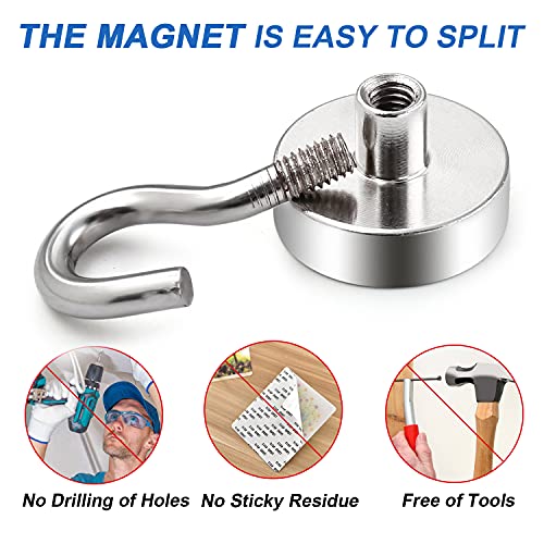 Image of LOVIMAG Magnetic Hooks, Cruise Essentials 2026, 30 Pack-30LBS | Heavy Duty Strong Magnet Hook for Cruise Cabin, Refrigerator Fridge, Ship, Classroom, Kitchen Grills, Silver