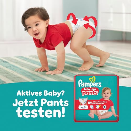 Pampers Baby-Dry Größe 8, 120 Windeln, 17kg+, bis zu 100 Prozent Auslaufschutz und Komfort die ganze Nacht