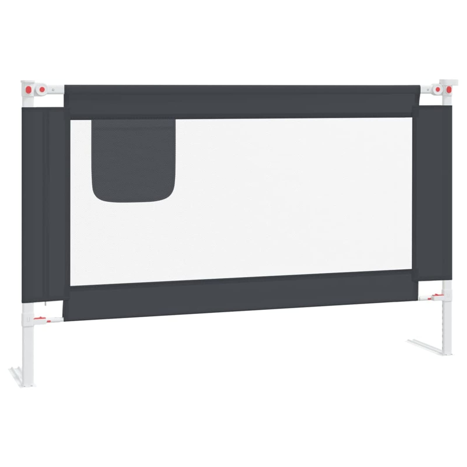 Barandilla de Seguridad Cama de niño, Barrera Seguridad Niños Cama, Barandilla Cama Niño, Baranda De Seguridad para Niños, Gris Oscuro Tela 120x25 cm