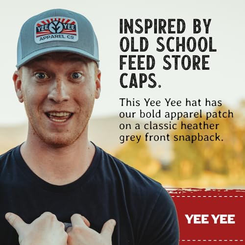 Image of Yee Yee Apparel Men's Trucker Hat | Men's Trucker Hat with Adjustable Snapback, Men's Snap Cap with Apparel Patch or Embroidery, Pre-Curved Brim