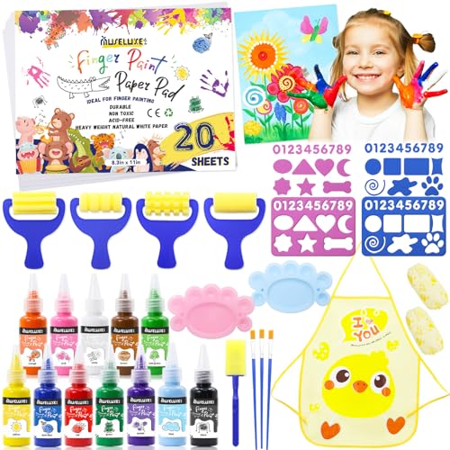 45PCS Kids Washable Finger Paint Kit