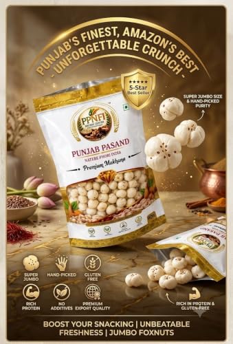 Image of Punjab Pasand Nature Foods India Premium Makhana, 100% Natural, High Protein, No Preservatives, Hand Picked, 250g