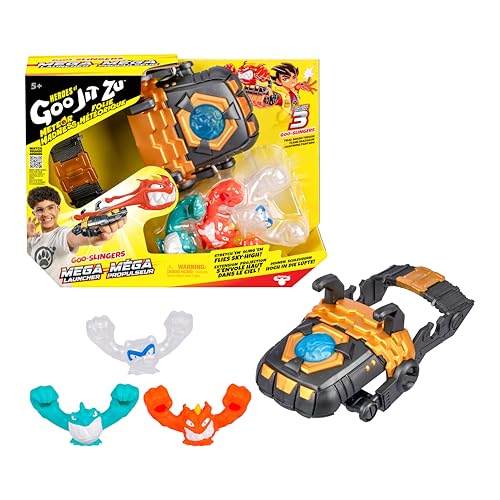 Heroes of Goo Jit Zu Meteor Madness Goo Slingers Mega Launcher, Place Ton héros sur Le méga propulseur, Extension, Projection, Confrontation, Contient 3...