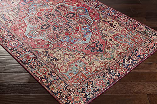 Artistic Weavers Reeta Printed Medallion Area Rug,7'6" X 9'6",Bright Red/Wheat #TOP5
