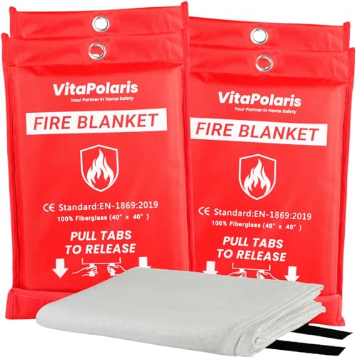Heavy-Duty Emergency Fire Blanket 4 Pack