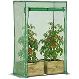 EXCELLENTE VENTILATION ET ACCÈS FACILE : mini serre de balcon avec porte zippée enroulable (cordons d'attache inclus) pour faciliter l'accès et l'aération, vous permattant de vous adapter parfaitement aux conditions climatiques (nécessité de ventiler, de fermer)