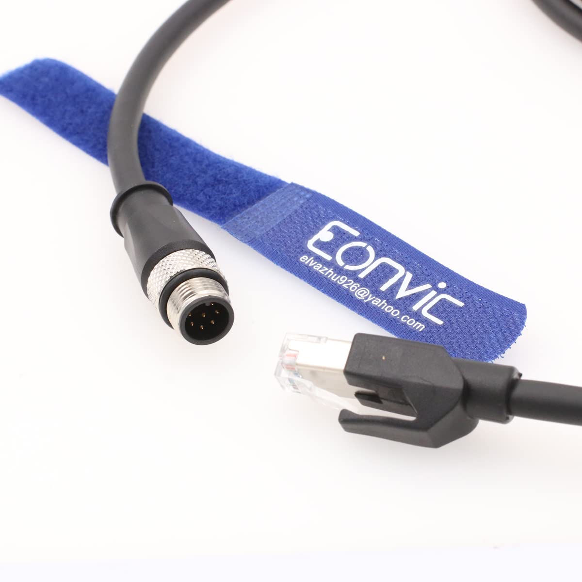 Cavi Ethernet industriali M12 8 pin maschio a RJ45 Cavo di rete schermato ad alta flessibilità con funzione di bloccaggio per macchina fotografica industriale Cognex (10M)