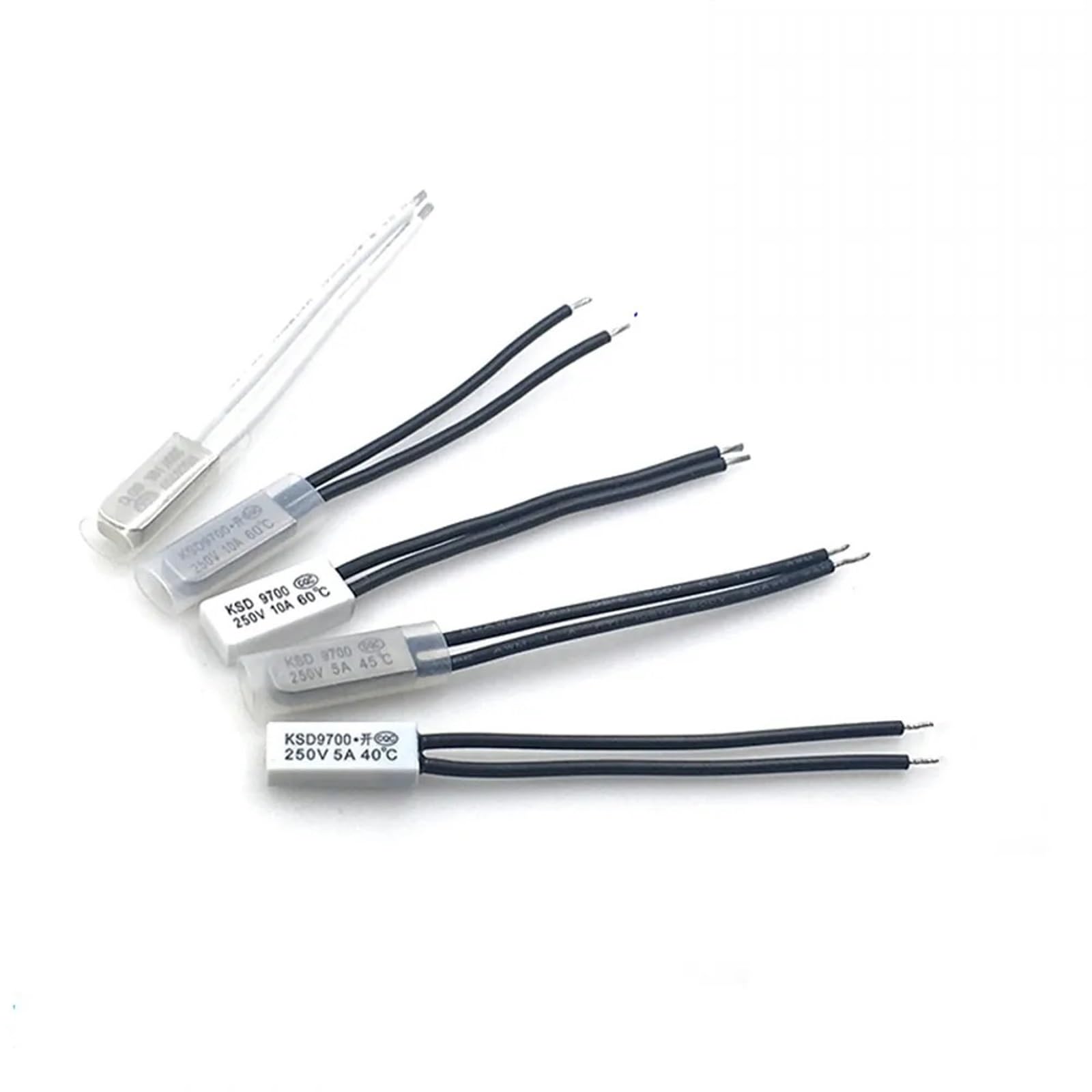 50PCS Thermostat KSD9700 40C 45C 50C 55C 60C 65C Temperatur Schalter Normalerweise Geschlossen/Offen Wärmeschutz grad celsius(NC (NORMALLY CLOSED)_50℃)