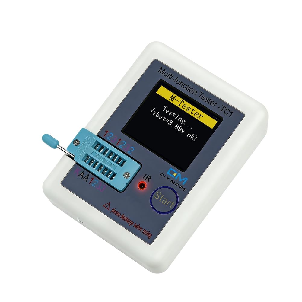 Ehwisbe Mos/Pnp Npn Transistor Tester -Tc1 Multimeter Tft Colorful Display For Diode Triode Capacitor Resistor