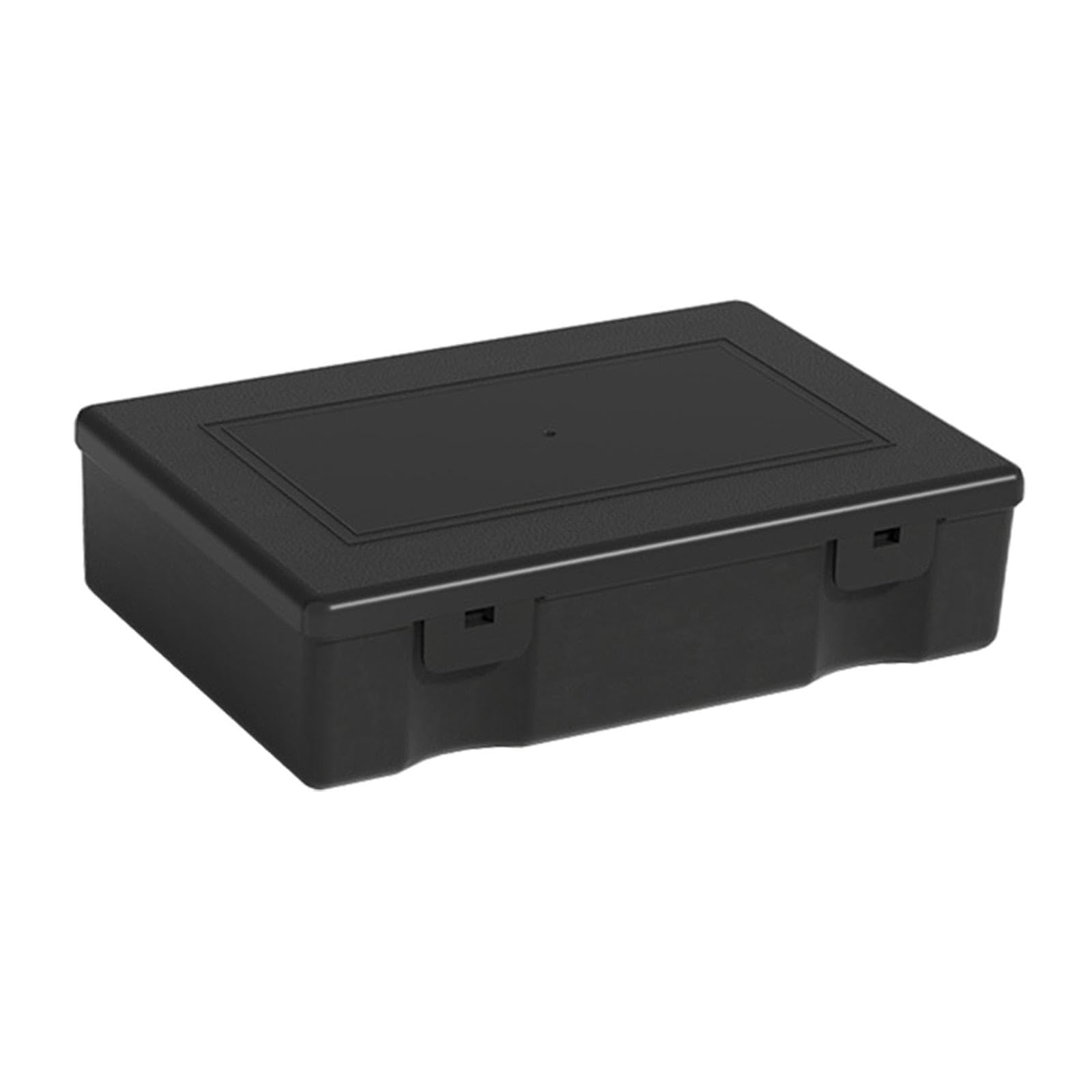 Desktop Storage Box with Lid Case Tool Storage Box for Camping Picnic Travel Black Large-image-0