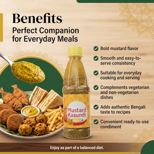 Image of KVD Collection Original Bengali Kasundi Mustard Sauce | No Preservatives | Authentic Bangla Flavor | 300gram