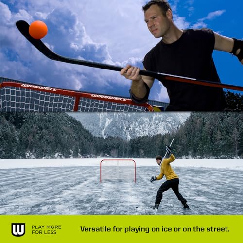 Winnwell Regulation Size Hockey Net - Indoor & Outdoor Heavy Duty Goal - Good for Street, Field & Rink (72\")