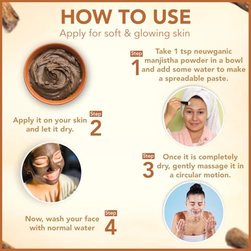Image of Organic Manjistha Powder (100gm) | Ayurvedic Herb for Skin Brightening, Pigmentation & Detox | Face Pack & Hair Growth Support | Pure Rubia Cordifolia Powder