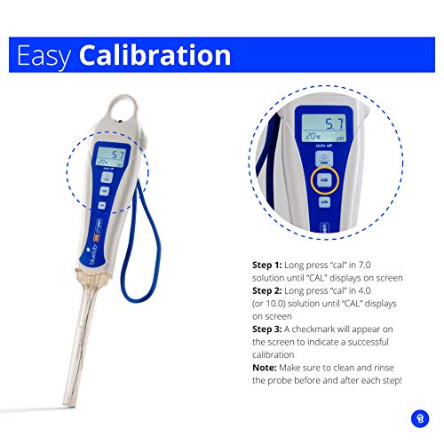 Bluelab Pensoilph Soil Ph Pen, Digital Meter And Water Test Kit, Also Used For Coco And Rockwool With Easy Calibration, Clear & Stsol120 Kcl Storage Solution 120Ml Ph Probe And Pen #TOP2