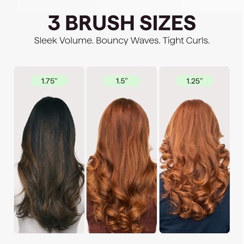 Image of Wavytalk Heatwave Pro Ionic Thermal Brush Set, 3-Size Heated Round Brush for Short to Long Hair, Bilateral Negative Ions for Frizz-Free Shiny Blowout, Pink