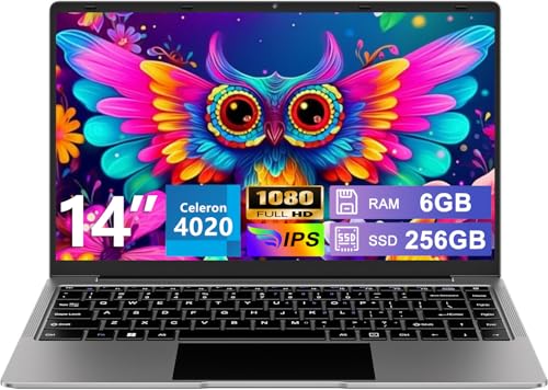 bvate Ordenador Portátil Win11 14" 256GB SSD Soporte 1TB SSD Expansión portatil 2.4G+5G WiFi BT4.2 Mini Puerto Multimedi 1920x1080 FHD con Ratón Inalámbrico y Teclado Español Membrana - Gris-FXJ