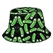 LINGJIE Pickle Rick Bucket Hat Reversible Fisherman Hat Travel Bucket Beach Sun Hat Outdoor Cap Black