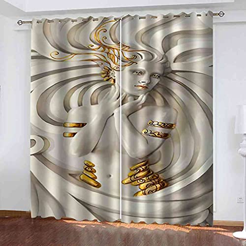 Rideau occultant à oeillets avec imprimé moderne relief haut de gamme - 2