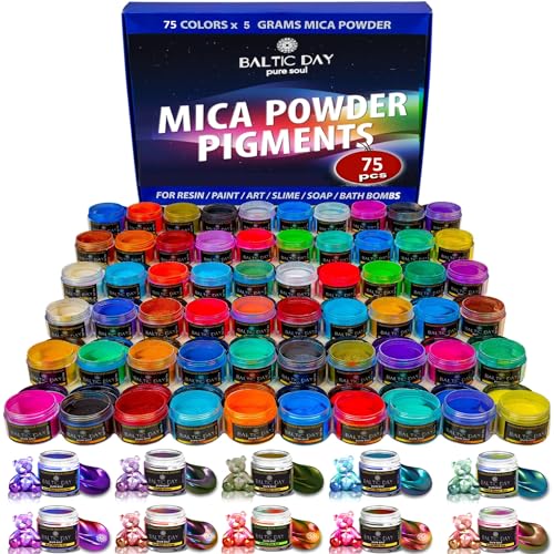 Baltic Day B-01 Mica-Pulver 75 Farben Set