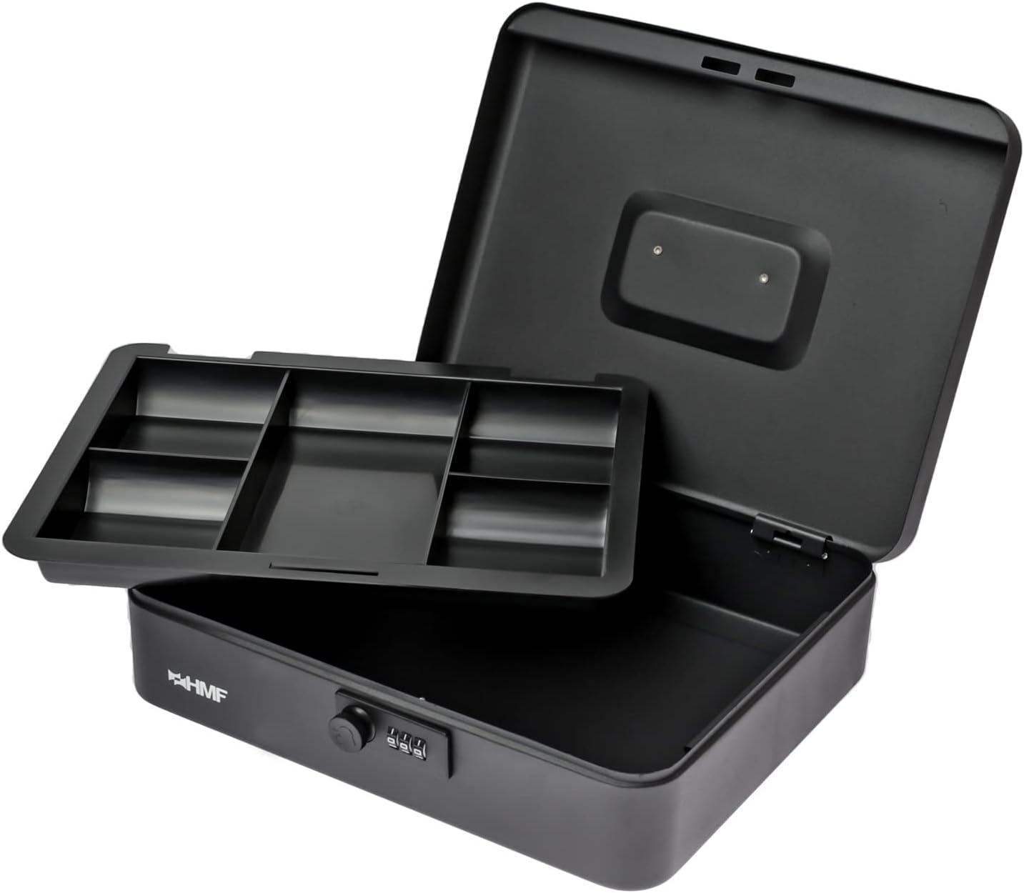 HMF Cash Box open with coin insert lifted out