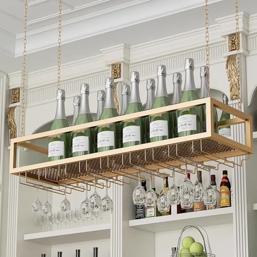Étagère à vin avec support de verres pour libérer vos plans de travail encombrés - 2