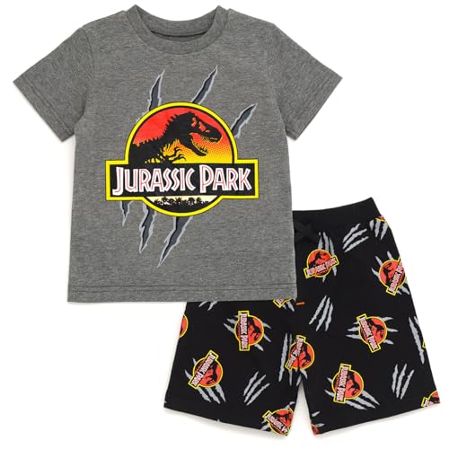 Jurassic World T-Shirt and French Terry Shorts Outfit Set Toddler to Big Kid Sizes (2T - 18-20)