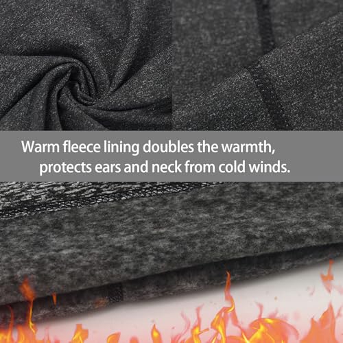 2Pack Winter Neck Warmer Gaiter men&women,motorcycle Mask Face Cover Balaclava Scarf for Cold Weather Sportfor Hiking Cycling (Light flax gray, Burgundy;)4