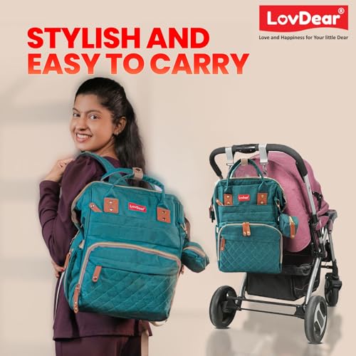 Image of LovDear Diaper bag for mothers for travel, Maternity Bag for Newborn Baby, Mother Travelling Bag Spacious and Stylish