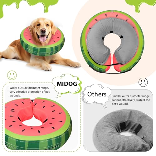 Image of MIDOG Inflatable Dog Cone After Surgery, Donut Collar for Large Dogs, L+
