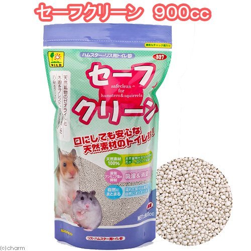 最安値 三晃商会 セーフクリーン ハムスター リス用 トイレ砂 国産 900cc 3袋 の価格比較