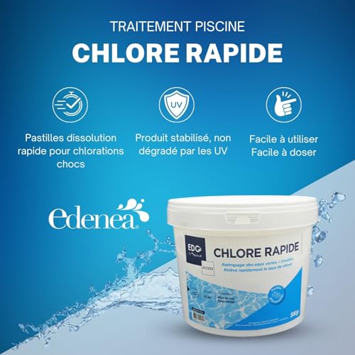 EDG Chlorine Choc Piscine Action Rapide Seau 5kg