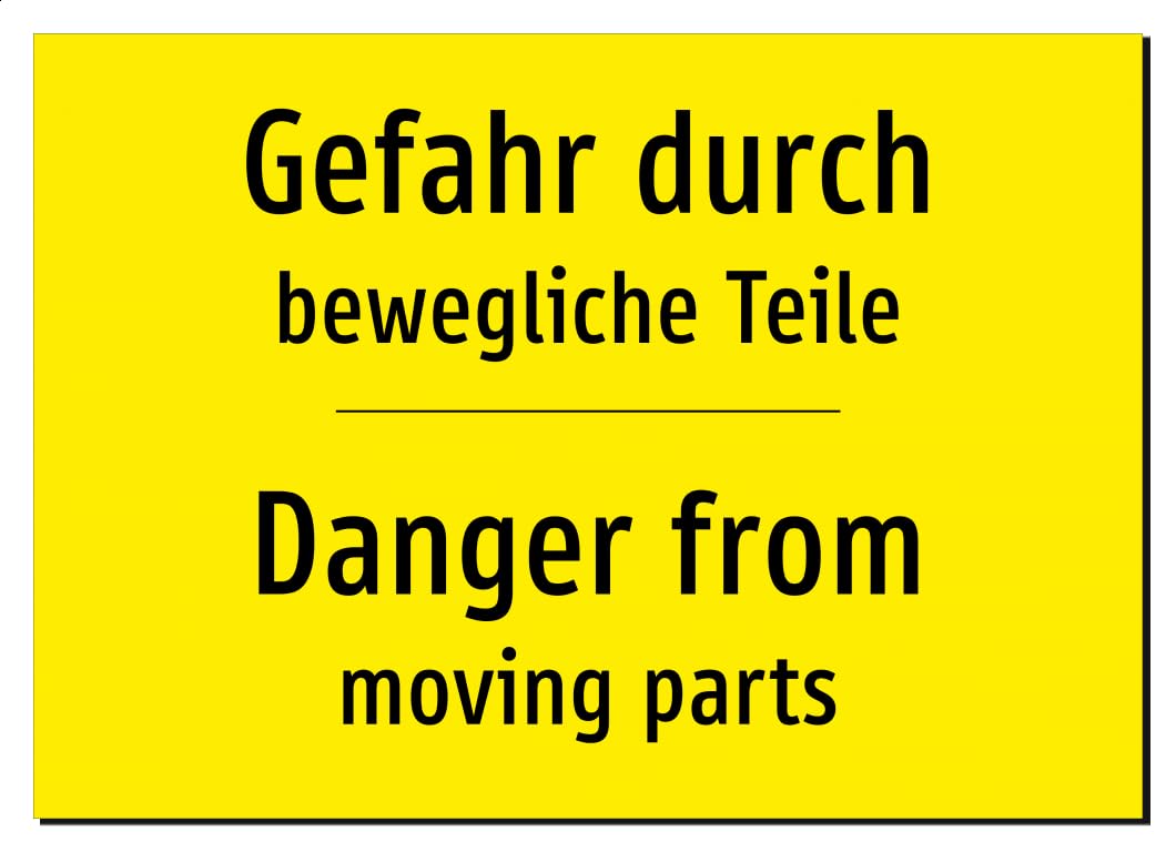 51517-DEEN-T-07 | Gefahr durch/Danger from Schild zweisprachig