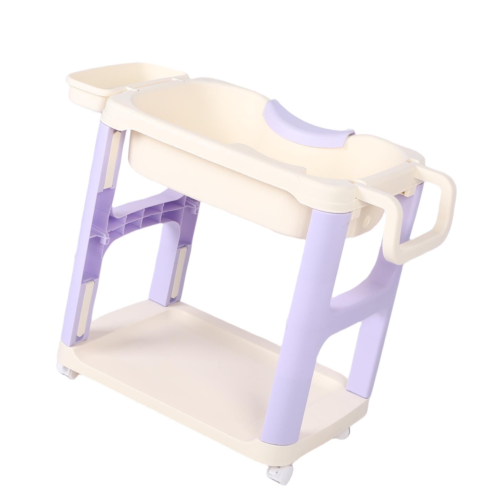 Generic Ergonomiczna Umywalka do Włosów z Uniwersalnymi kółkami. Trwała Taca na Szampon do Użytku w Salonie i domu. Plastik (PURPLE)