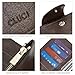CLUCI Women Wallet Leather RFID Blocking Designer Trifold Card Holder Ladies Clutch with ID Window Oil wax Two-toned Coffee