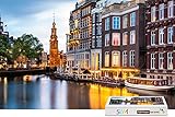 Sim,Handmade Premium Wooden Puzzle Bright Color in Box Gift-Wrap - Amsterdam Netherlands River Dusk,20.6 X 15.1 inch - 300 Piece Jigsaw Puzzle