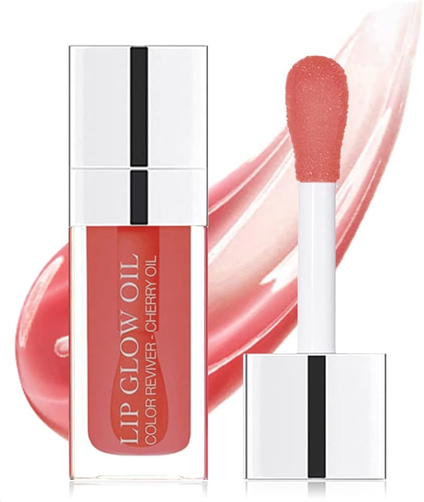 Charm Kiss Hydrating Lip Glow Oil, Moisturizing Lip Oil Gloss Transparent Plumping Lip Gloss, Transparent Toot Lip Oil, Korean Fashion Lip GlossLip Oil Tinted for Lip Care and Dry Lips-