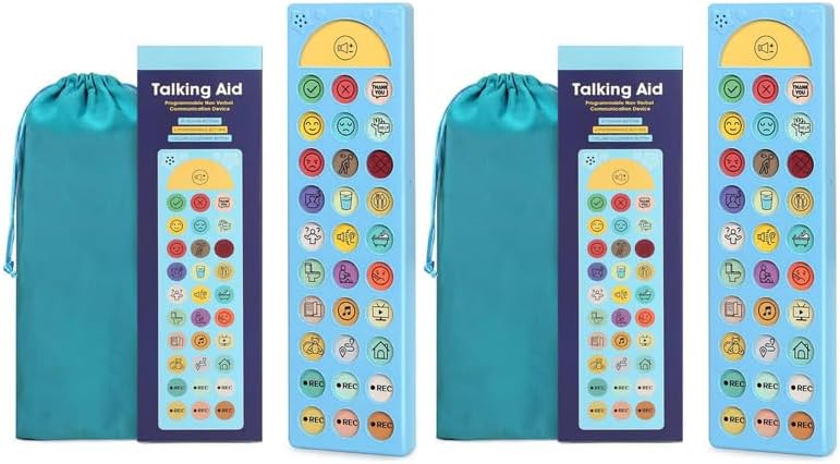 Dodorado Therapy Toy for Autistic Communication,AAC Device for Nonverbal Communication, 24+6 Voice Buttons, Speech Therapy Tool for Kids & Adults (2 Sets)
