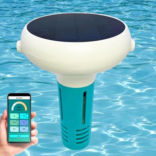 Medidor digital de prueba de agua 7 en 1 para PH, ORP, EC, TDS, sal, temperatura y cloro, pantalla de aplicación móvil, visualización remota para piscinas, spas, hidroponía