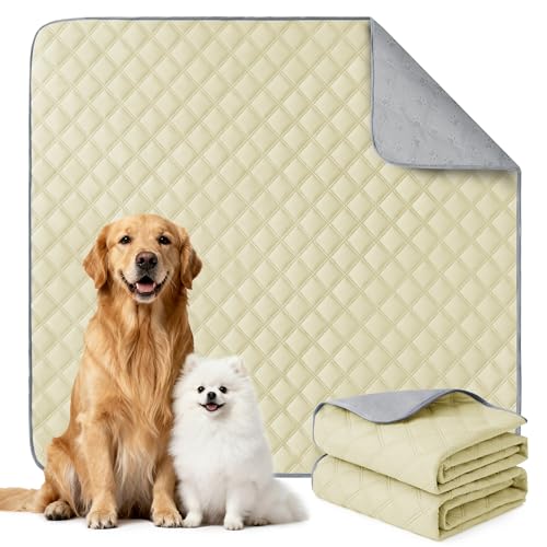 Image of Eterish Reusable Washable Pee Pads for Dogs Large /Extra Large 36'' x 41'' 2 Pack, Absorbent Pet Puppy Dog Training Pads Non-Slip, Waterproof Whelping Potty Pads for Dogs Leak-Proof
