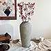 TDIAVH 15 Inch Farmhouse Ceramic Rustic Vase, White Grey Flower Vases for Centerpieces & Home Decor, Handmade Pottery Vases for Living Room, Bedroom & Wedding Decor, Vintage Ceramic Vase for Gifts