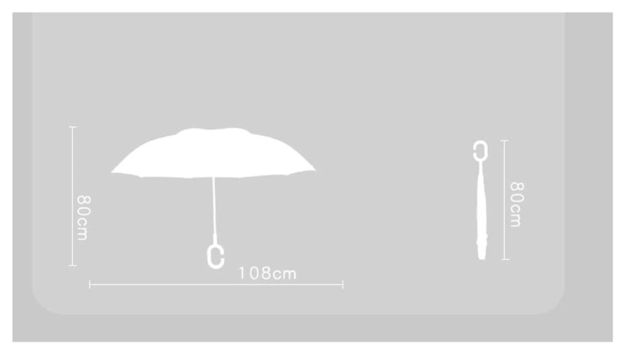 CMBSSTFC Paraguas de Mango Largo Paraguas invertido Manual Paraguas Grande Paraguas inverso Unbrella's para Lluvia al Aire Libre con Mango en Forma de C A Prueba de Viento